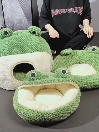 Pet Cat Dog Nest Little Frog Series Warm Plush 