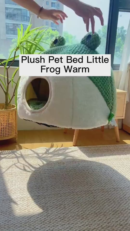 Pet Cat Dog Nest Little Frog Series Warm Plush 