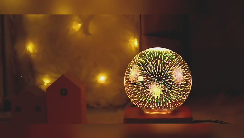 Firework Crystals Ball Night Light  Plug In 